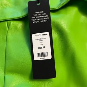 FashionNova NWT Faux Leather Dress